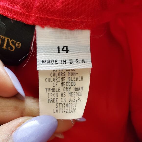 Requirements Vintage Red Pencil Straight Skirt L - Picture 6 of 7